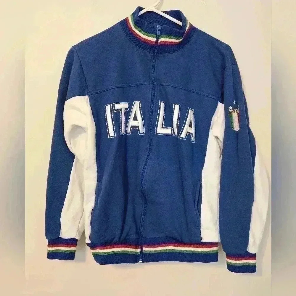 100% Cotton Vintage ITALIA Full Zip Jacket Size Medium Kids